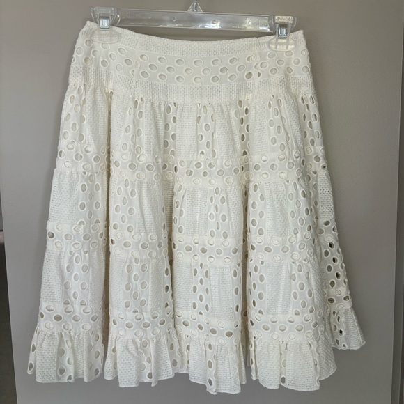 Anthropologie Anna Sui Eyelet Lace Skirt, Size XS - Picture 1 of 8